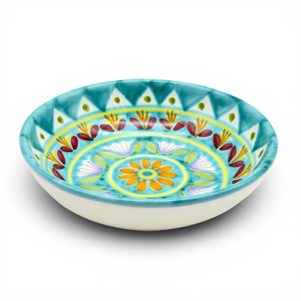 Vintage Italian Majolica Pottery Bowl Hand Painted Ravello Amalfi Coast Italy